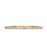 Round and Emerald Cut Tennis Bracelet