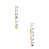 Emerald Cut Half Hoop Earrings