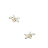 Pear-Marquise Cluster Earrings