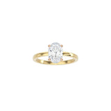 4 Prong Oval Cut Classic Ring YG