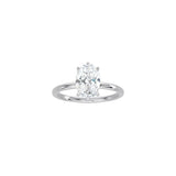 6 Prong Oval Cut Classic Ring WG