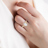 6 Prong Pear Shape Classic Ring YG