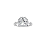 Round Halo Engagement Ring WG