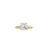 Cushion Cut Cathedral Setting Ring YG