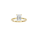 Emerald Cut Signature Four Prong Setting YG