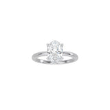 Oval Cut Signature Four Prong Setting WG