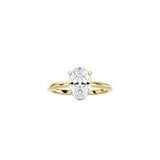 Oval Cut Signature Four Prong Setting YG