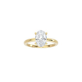 Oval Cut Signature Four Prong Setting YG