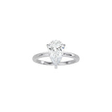 Pear Cut Signature Four Prong Setting WG