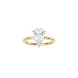 Pear Cut Signature Four Prong Setting YG