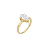 Pear Cut Signature Four Prong Setting YG
