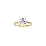 Round Cut Signature Four Prong Setting YG