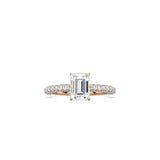 Emerald Cut Triple Row Pavé Band RG