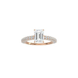 Emerald Cut Triple Row Pavé Band RG