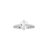 Oval Cut Triple Row Pavé Band WG