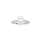 Pear Shape Triple Row Pavé Band WG