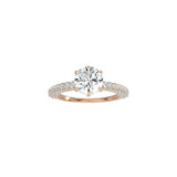 Round Diamond Triple Row Pavé Band RG