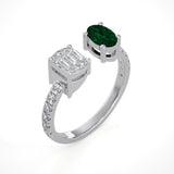 Lori Mixed Stone Cuff Ring