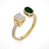 Lori Mixed Stone Cuff Ring