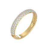 Triple Pavé Studded Band