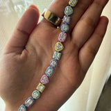 Multishape enamel bracelet
