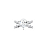 Pear Shape X Pavé Band Ring WG